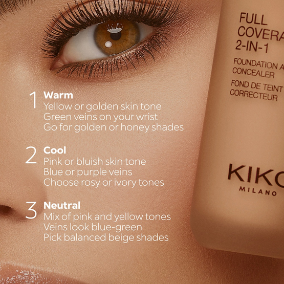 KIKO Milano Full Coverage 2-In-1 Foundation & Concealer mocno kryjący podkład i korektor 2 w 1 Warm Beige 40 25ml