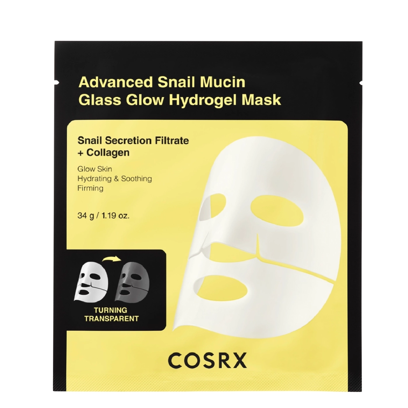 COSRX Advanced Snail Mucin Glass Glow Hydrogel Mask Maska Hydrożelowa ze Śluzem Ślimaka 1szt.