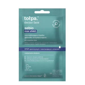 tołpa. Dermo Face Sebio Max Efekt Normalizująca maska głęboko oczyszczająca 2 x 6 ml