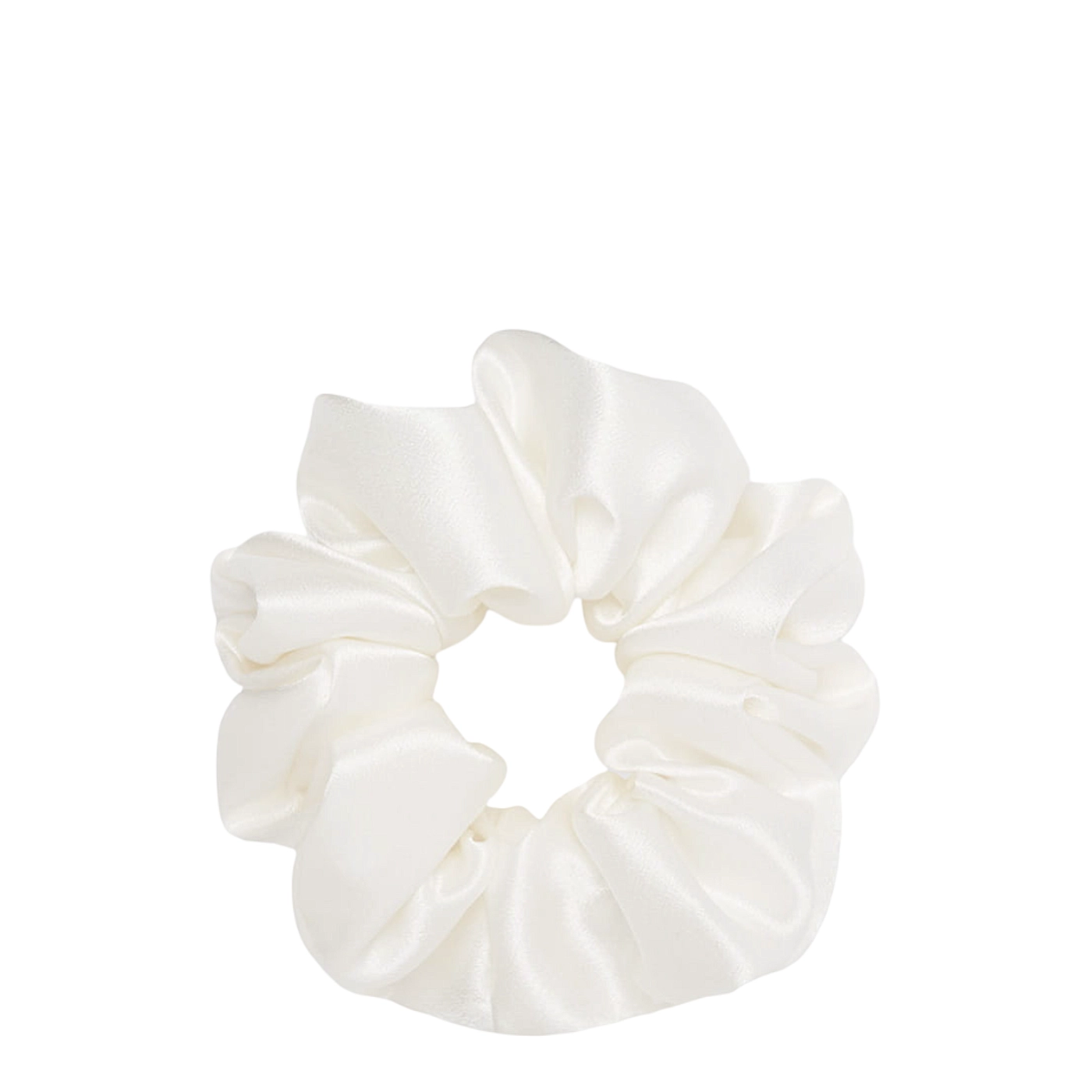Almania gumka do włosów Scrunchie jedwabna – kość słoniowa