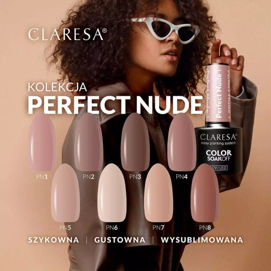 Claresa Nails Lakier hybrydowy PERFECT NUDE 1 5g