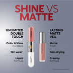 KIKO Milano Unlimited Double Touch dwuetapowa płynna pomadka do ust 110 Spicy Rose 6ml