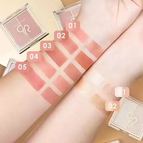 Golden Rose Iconic Blush Duo - Podwójny róż do twarzy 02 Peachy&Coral