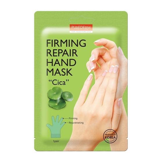 Purederm Firming Repair Hand Mask “Cica” ujędrniająco-regenerująca maseczka do dłoni z wąkrotką azjatycką 1 para