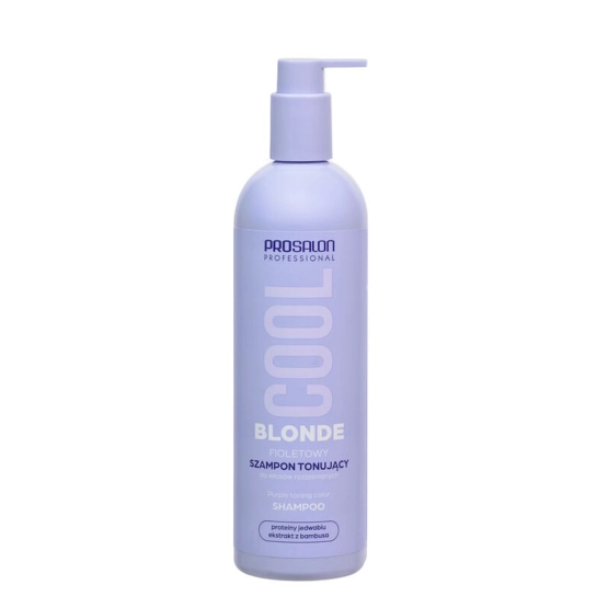 PROSALON COOL BLONDE Fioletowy szampon tonujący do włosów rozjaśnianych 500ml