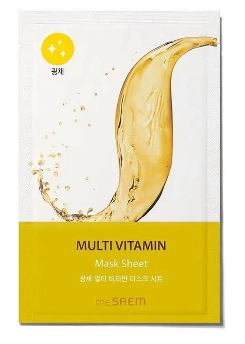 OUTLET The Saem Bio Solution Multivitamine - Maska w płachcie rozświetlająca - Data ważności 2027-01-22