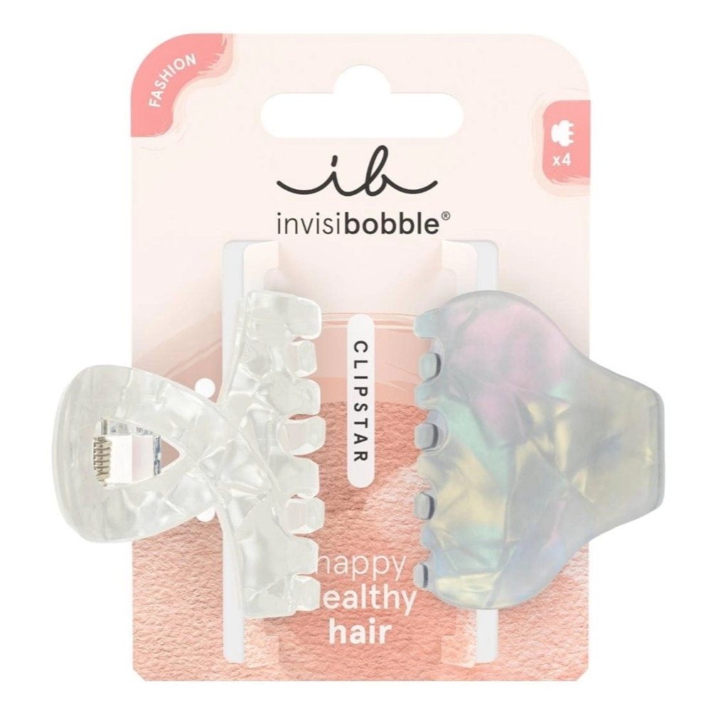 Invisibobble Clipstar Fashion klamra do włosów Pearly Frost M 2szt.