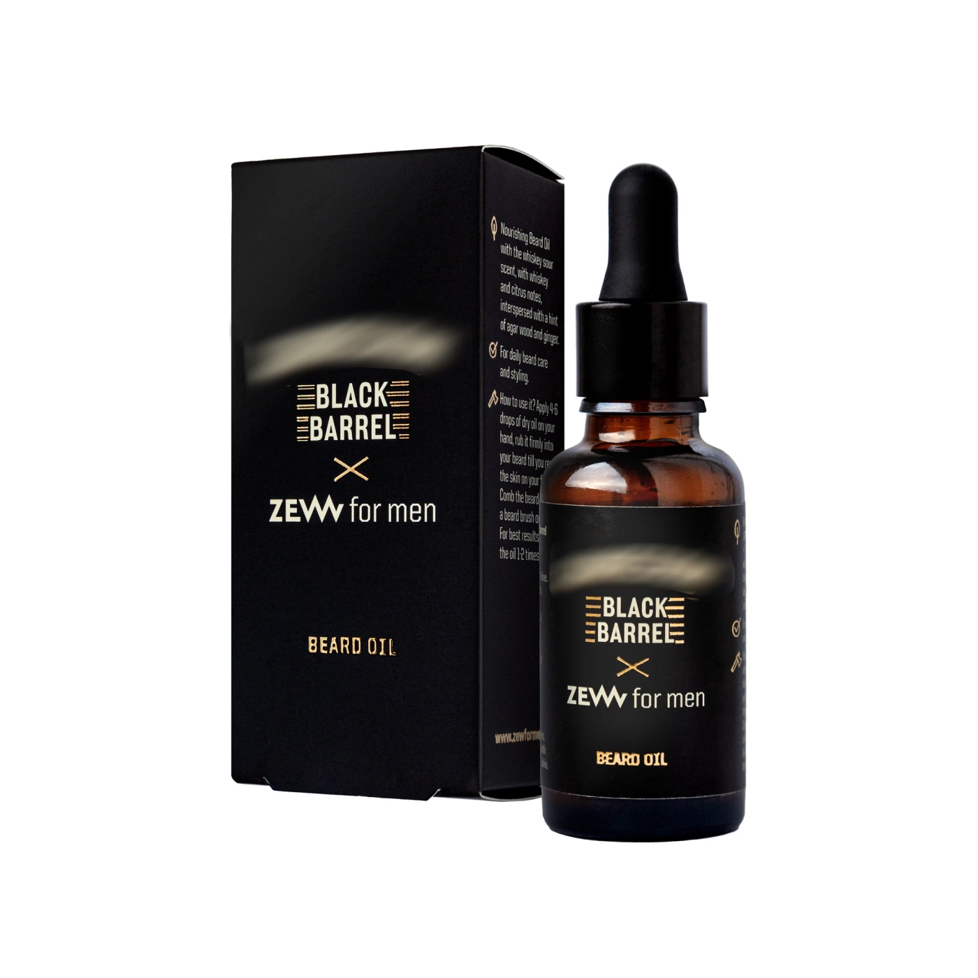 ZEW for men Black Barrel Odżywczy olejek do brody 30ml