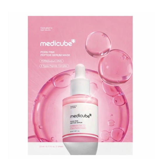 Medicube PDRN Pink Peptide Serum Mask - regenerująco-ujędrniająca maska z kolagenem i PDRN 1szt.