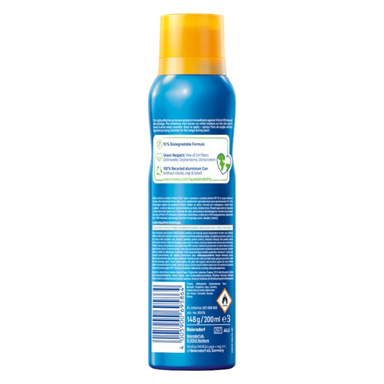 Nivea Sun Protect & Dry Touch odświeżająca mgiełka do opalania SPF30 200ml
