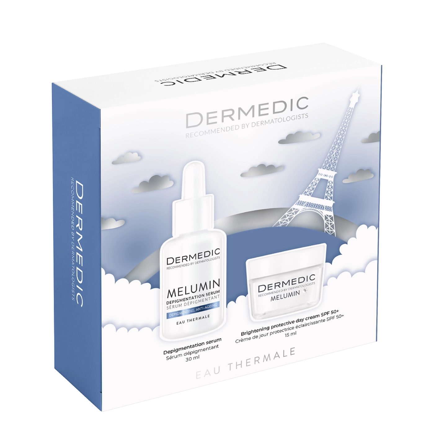 Dermedic Melumin Zestaw serum depigmentacyjne 30 ml + Melumin ochronny krem na dzień 15 ml