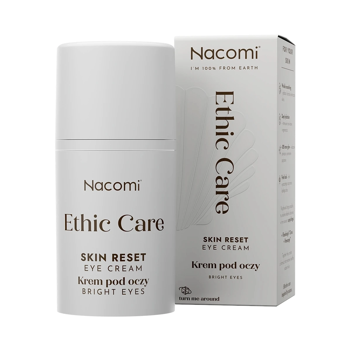 OUTLET Nacomi Ethic Care Skin Reset Eye Cream - krem pod oczy 15ml - Data ważności 31.03.2027