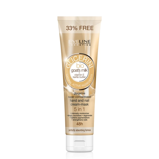 Eveline Cosmetics Glicerini 5w1 glicerynowy superskoncentrowany krem-maska do rąk i paznokci 100ml