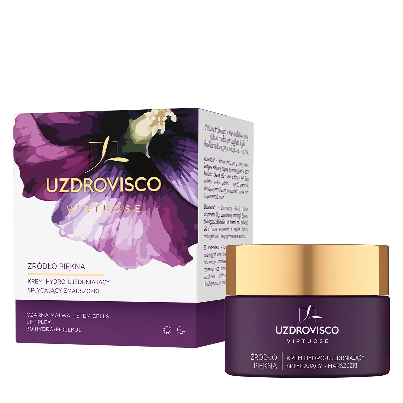 UZDROVISCO Virtuose Źródło piękna Krem hydro-ujędrniający, spłycający zmarszczki 50ml