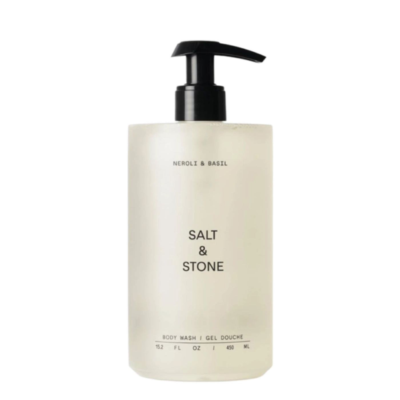 SALT & STONE Natural Body Wash Neroli & Basil - Naturalny perfumowany żel pod prysznic o zapachu neroli i bazylii 450ml