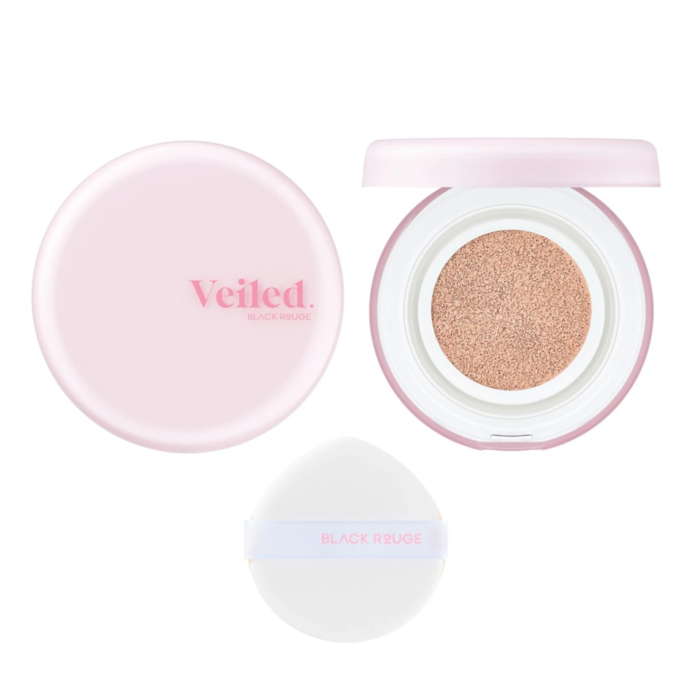 BLACK ROUGE Thin Layer Clear Cushion - Wegański podkład z efektem soft-focus i naturalnego semi-matu SPF 50+ PA++++ Butter Rum 14g