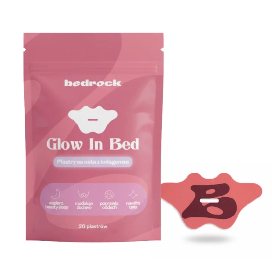 Bedrock Glow in Bed - plastry na usta do spania z kolagenem 20szt.