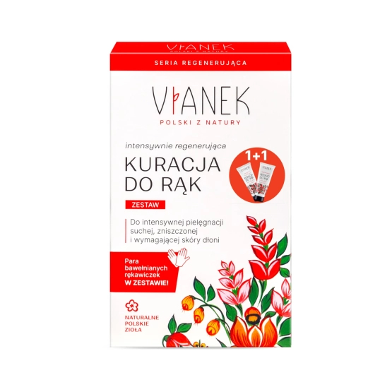 VIANEK Intensywnie regenerująca kuracja do rąk + peeling