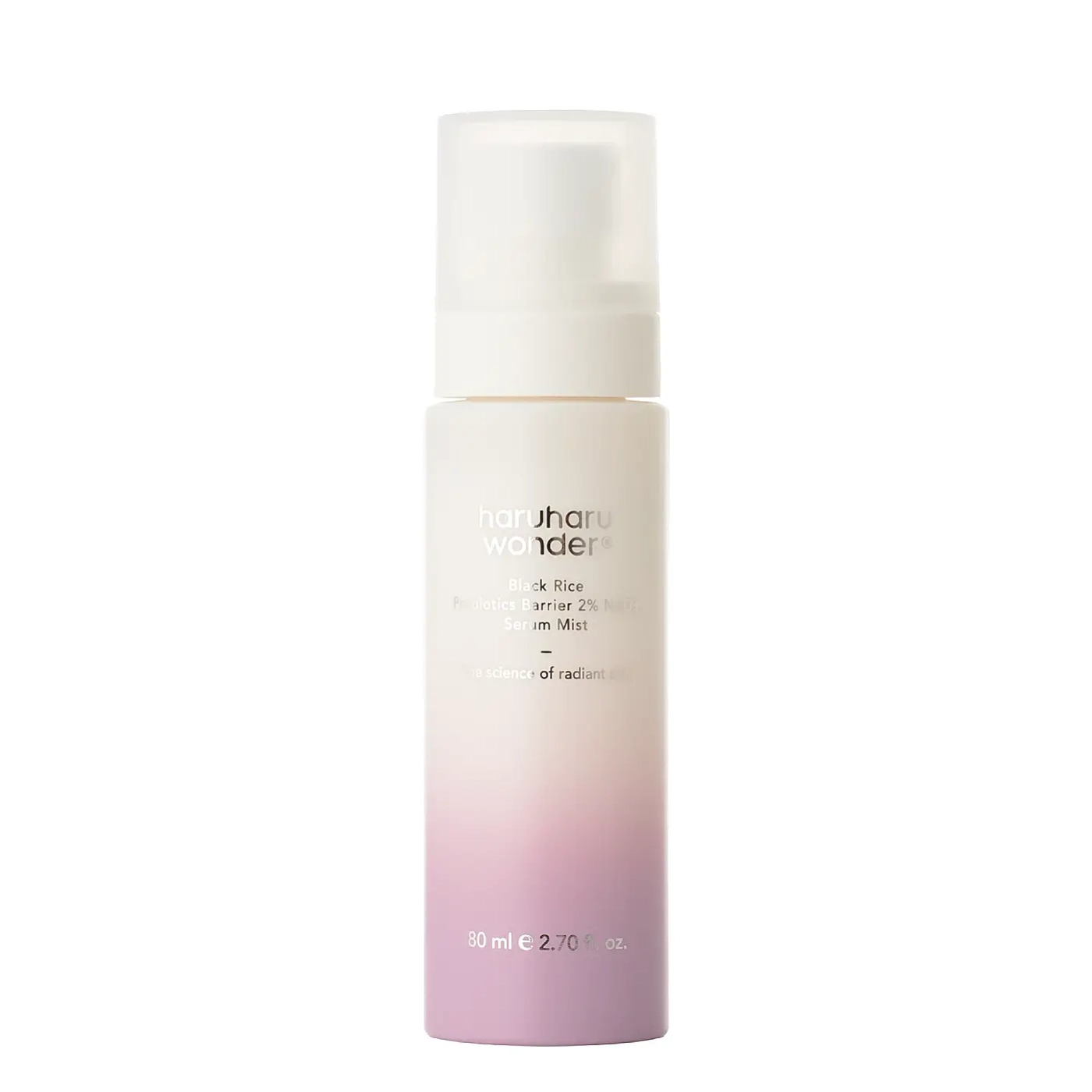 Haruharu Wonder Black Rice Probiotics Barrier 2% NAD+ Serum Mist - Lekka, kremowa mgiełka do twarzy z NAD+ 80ml