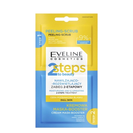 Eveline Cosmetics 2 STEPS TO BEAUTY Nawilżająco-rozświetlający zabieg 2-etapowy 2x4ml