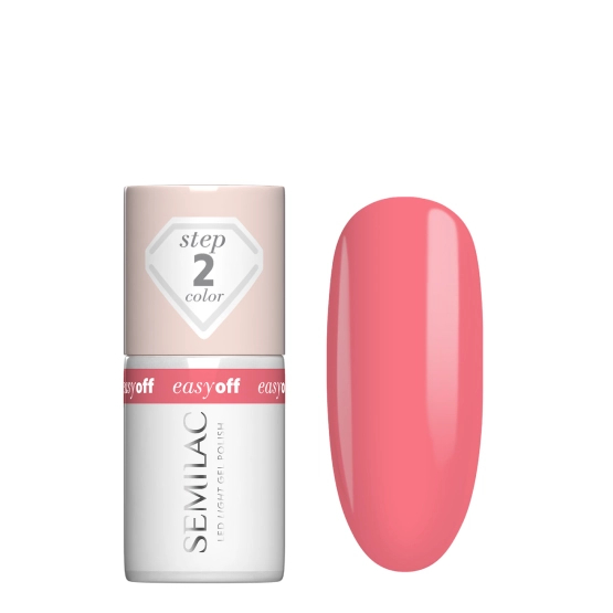 Semilac EASY OFF Lakier do Paznokci LED LIGHT Bubblegum 7 ml