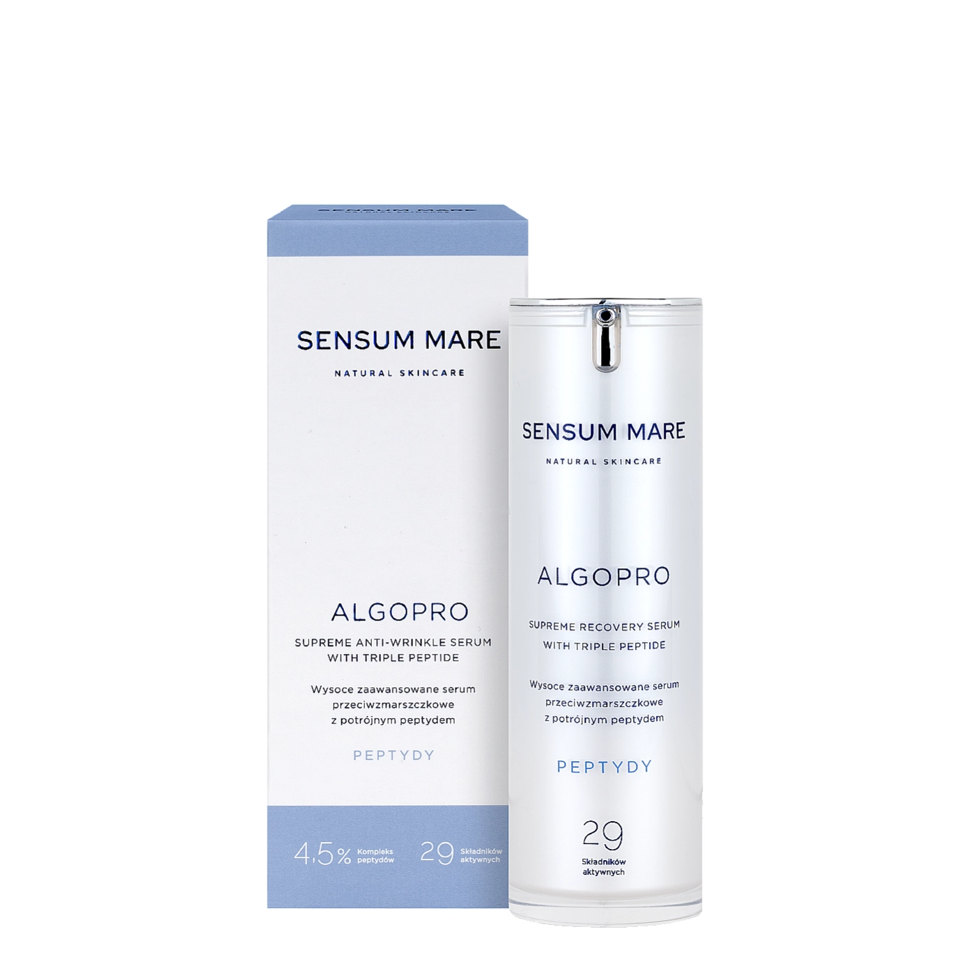 Sensum Mare ALGOPRO Wysoce zaawansowane serum przeciwzmarszczkowe z potrójnym peptydem 4,5% 30ml