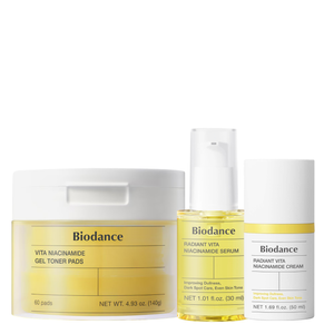 Biodance Radiant Vita Niacinamide Set - Zestaw Rozjaśniający: serum + krem + płatki do twarzy