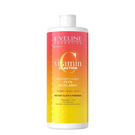 Eveline Cosmetics VITAMIN C 3X ACTION Rozświetlający płyn micelarny 500ml