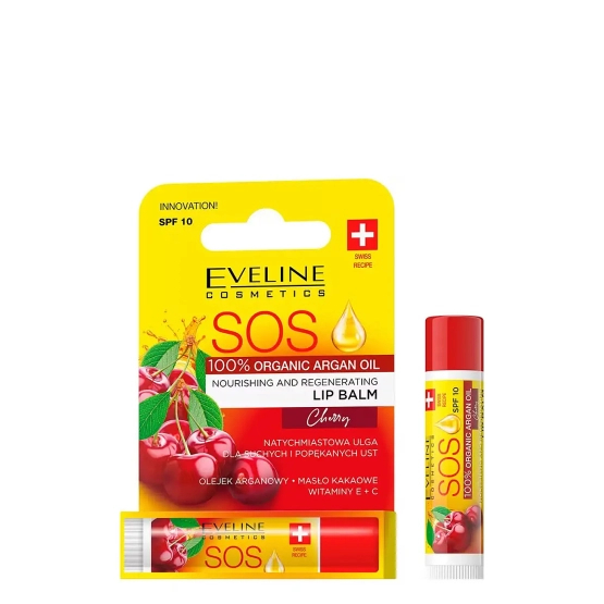 Eveline Cosmetics S.O.S. Odżywczo-regenerujący balsam do ust Cherry 13,9g