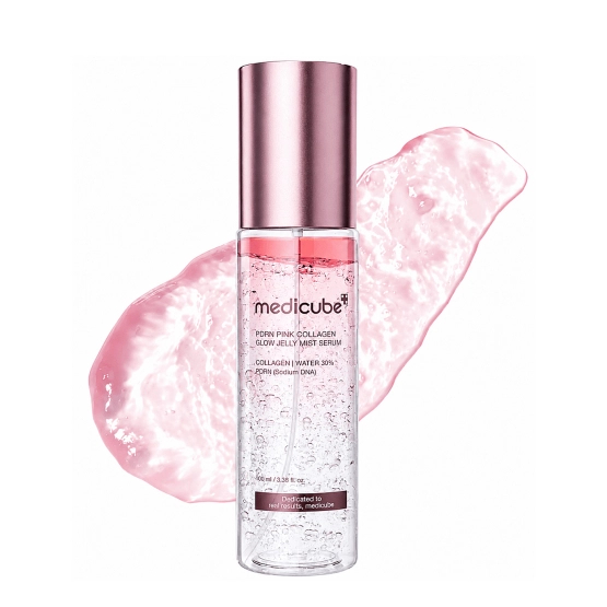 Medicube PDRN Pink Collagen Glow Jelly Mist Serum - rozświetlające serum-mgiełka z PDRN i kolagenem 60ml