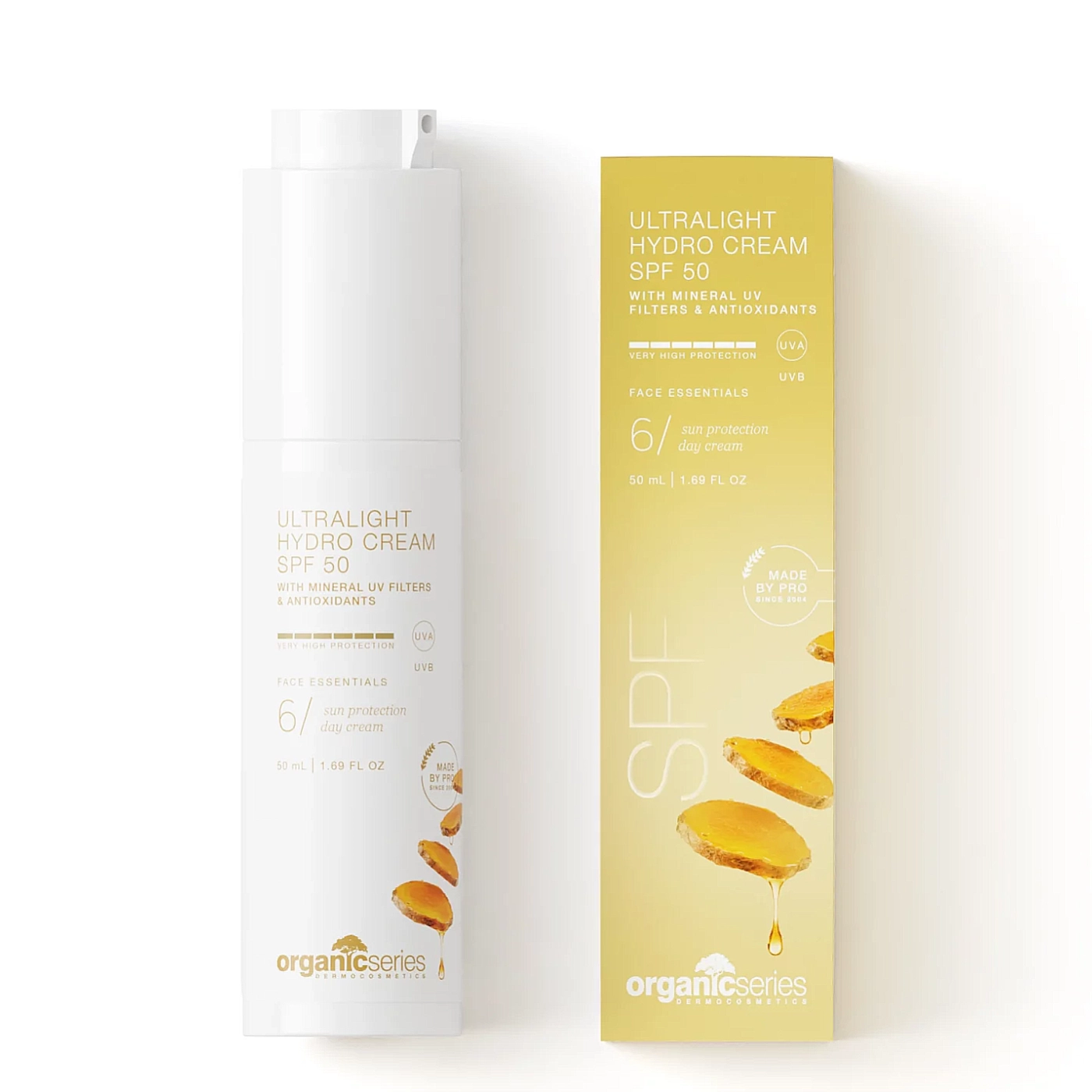 Organic Series ULTRALIGHT HYDRO CREAM SPF50 - Ultralekki Krem Nawilżający SPF50 (Tlenek cynku i Dwutlenek tytanu) 50ml