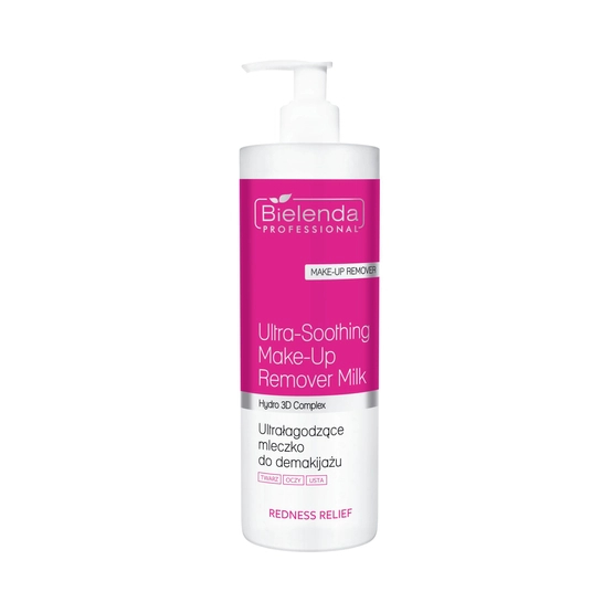 Bielenda Professional redness relief ultra-łagodzące mleczko do demakijażu twarzy, oczu i ust 500 ml