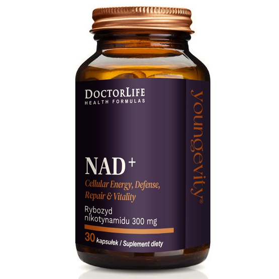 Doctor Life NAD+ Rybozyd Nikotynamidu 300mg suplement diety 30 kapsułek