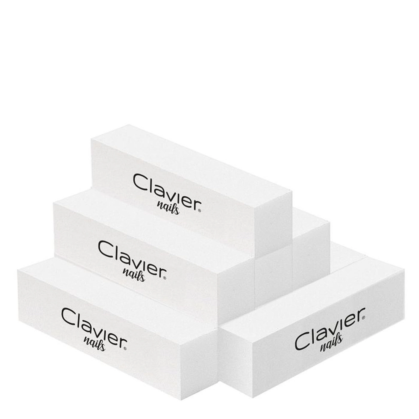 Clavier Blok polerski do paznokci manicure biały 100/100 zestaw 10 sztuk