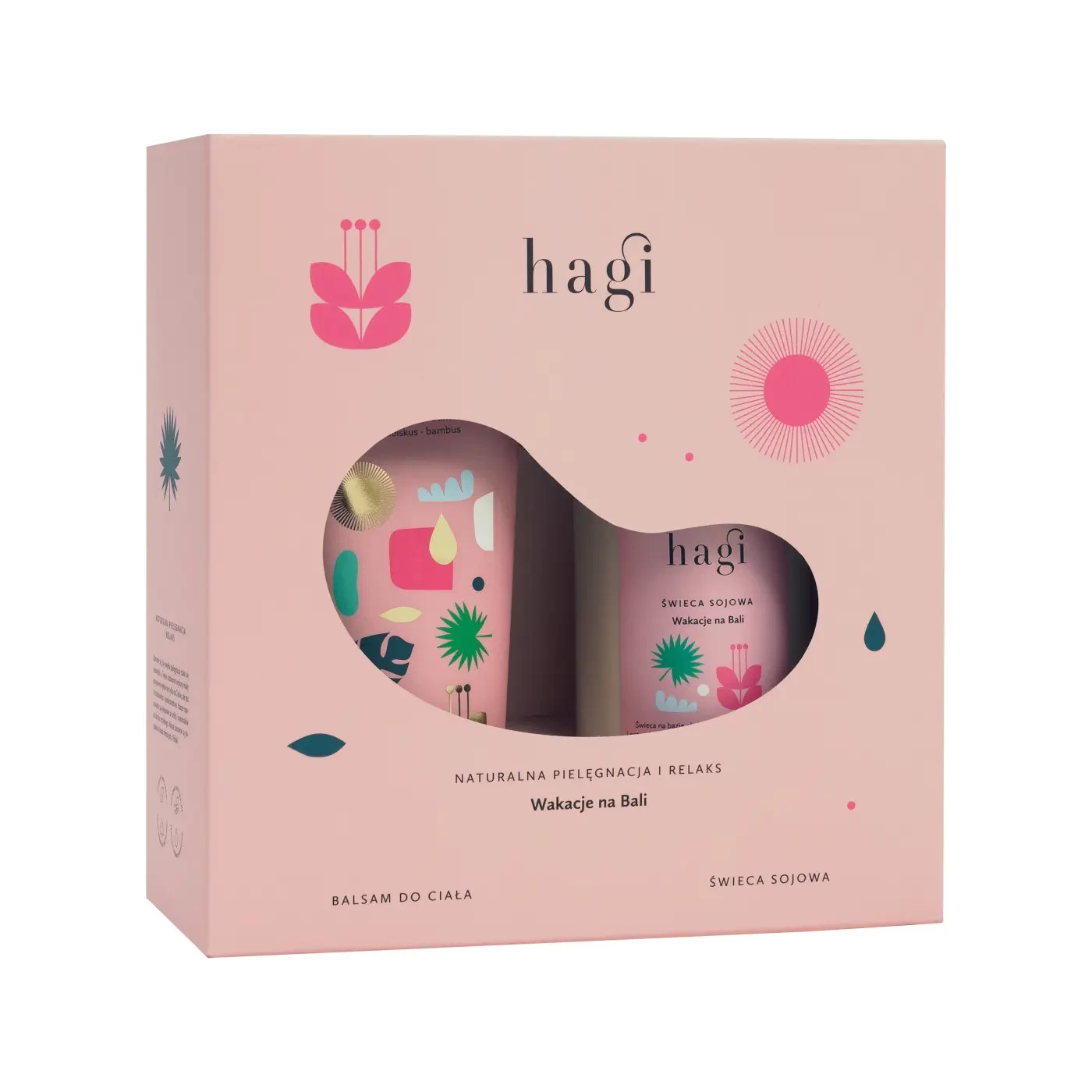 Hagi Zestaw prezentowy WAKACJE NA BALI (Balsam + świeca sojowa)