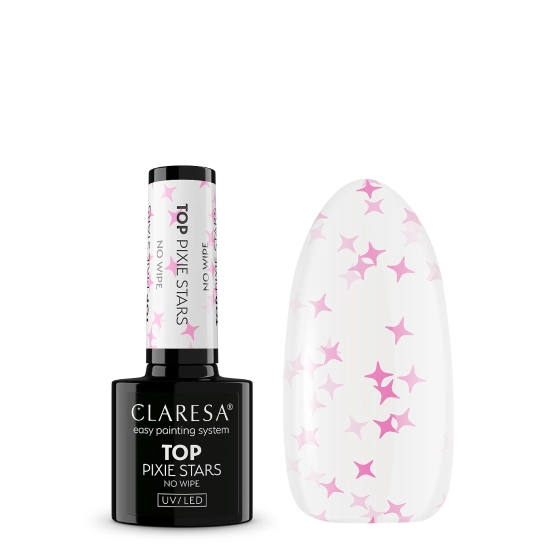 Claresa Nails Top No Wipe Pixie Stars 5g