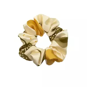 Almania gumka do włosów Scrunchie jedwabna – cytryny