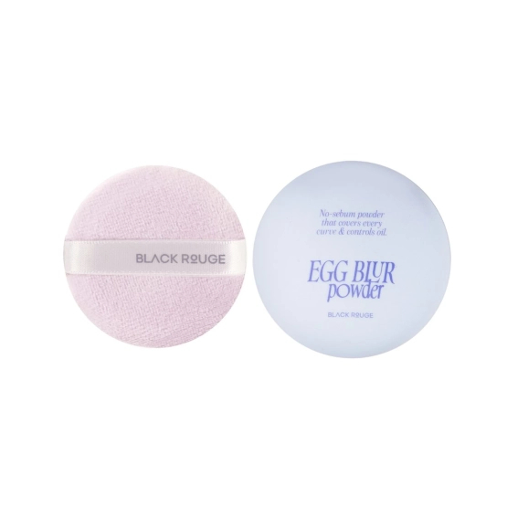 BLACK ROUGE Egg Blur Powder - Puder do twarzy utrwalający makijaż Milk Lilac