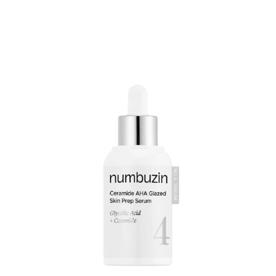 Numbuzin No.4 Ceramide AHA Glazed Skin Prep Serum - Mleczne serum złuszczające z AHA, PHA i ceramidami 30ml