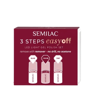 Semilac Easy Off Christmas Set - Zestaw prezentowy z lakierami Easy Off