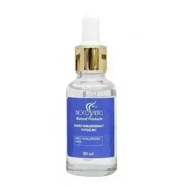 BIOCOSMETICS Kwas hialuronowy Potrójny SZKLANA BUTELKA + PUDEŁKO 30 ml