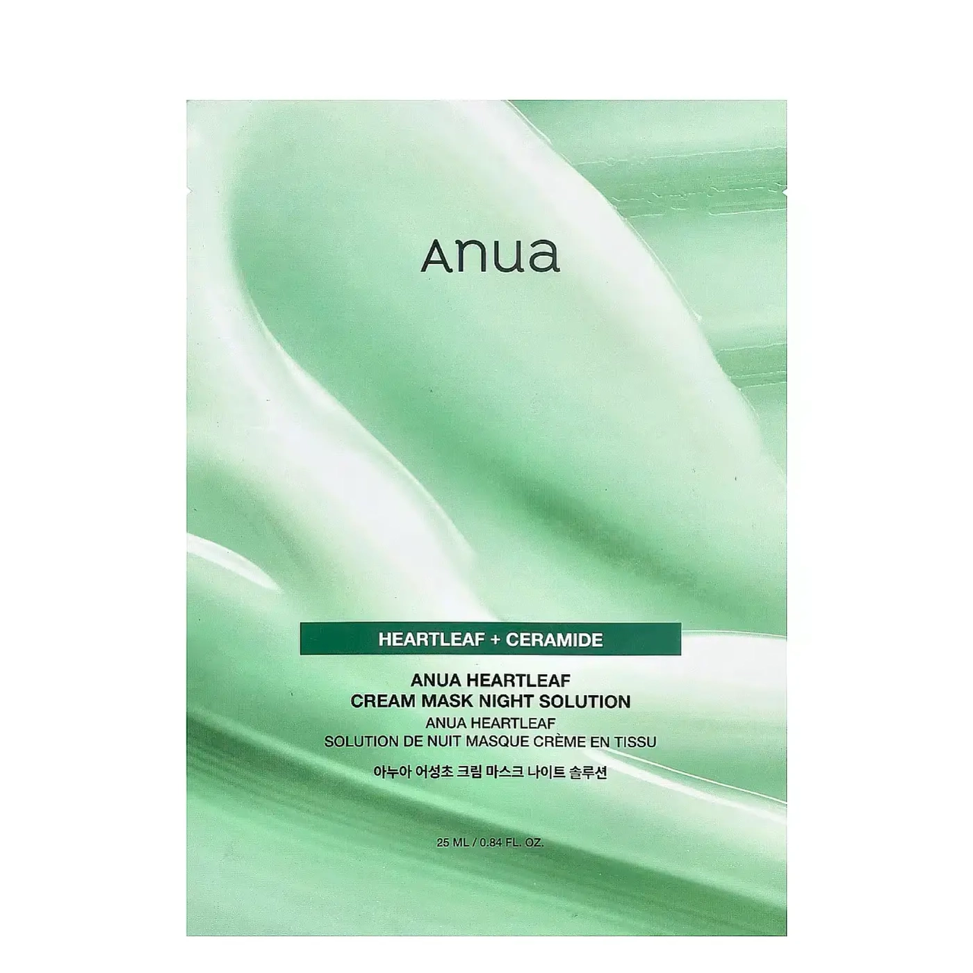 Anua Heartleaf Cream Mask Night Solution Heartleaf + Ceramide - Kojąca Maska z Pstrolistką i ceramidami 1szt.