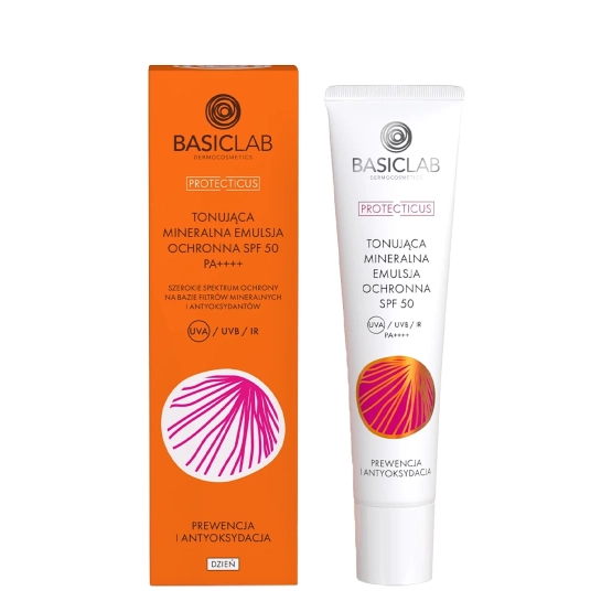 BasicLab Tonująca mineralna emulsja ochronna SPF 50 40ml