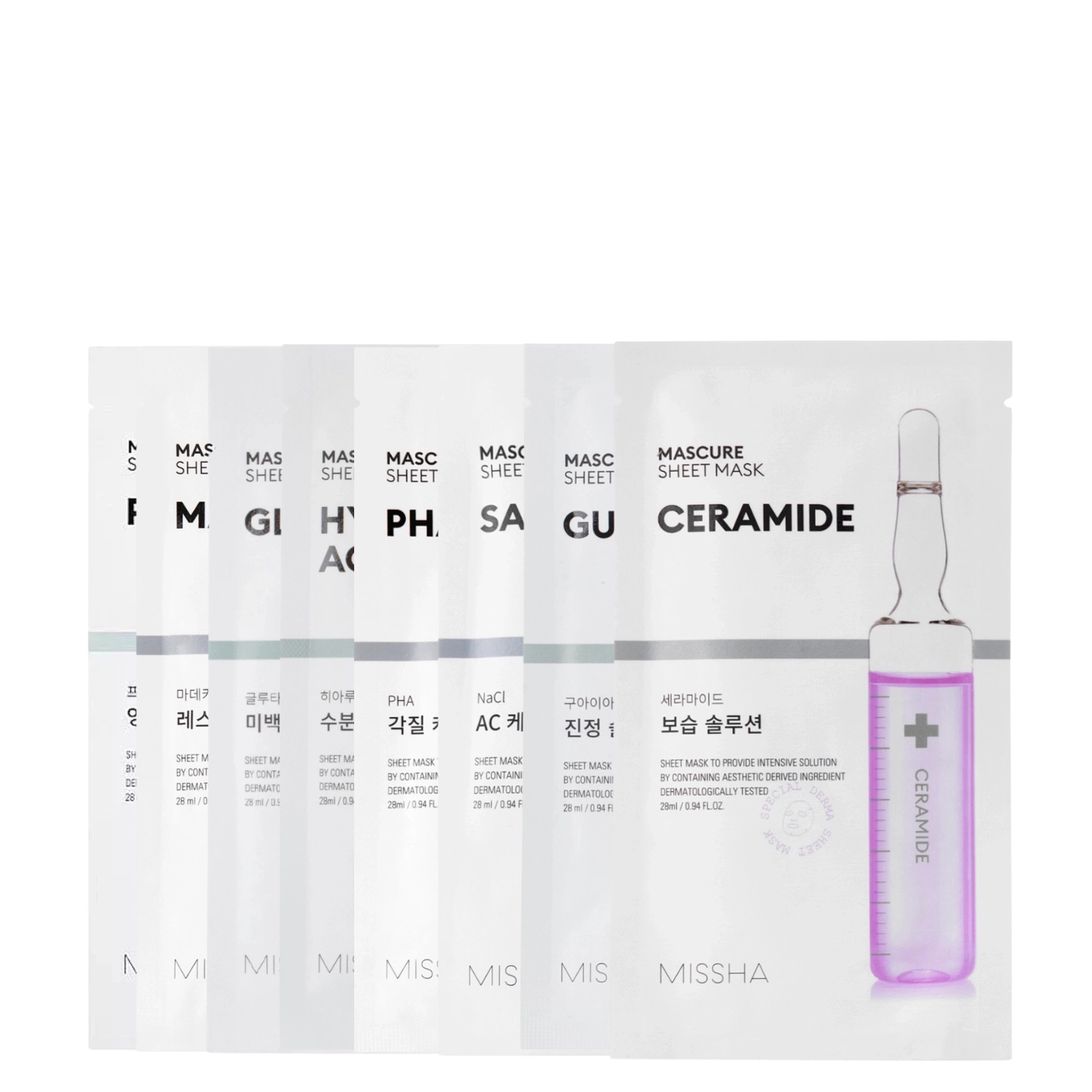 Missha Zestaw maseczek do twarzy Mascure Sheet Mask 8szt.