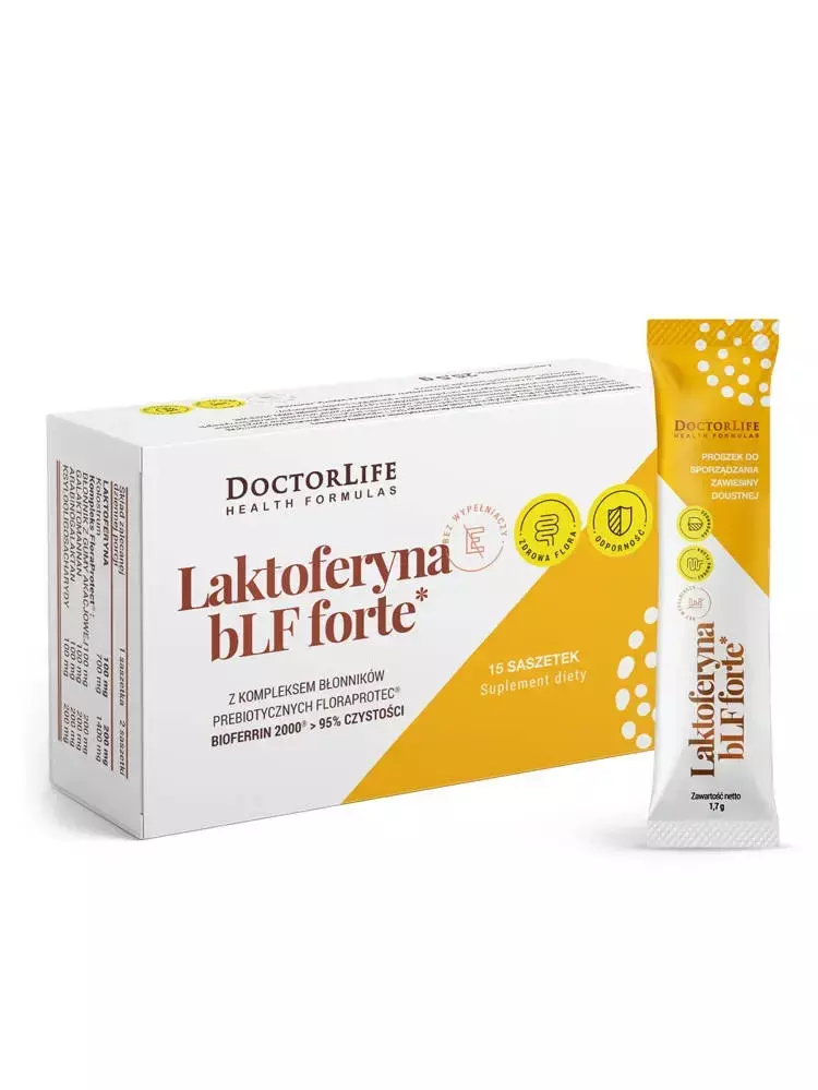 Doctor Life Laktoferyna bLF Forte 100mg suplement diety 15 saszetek