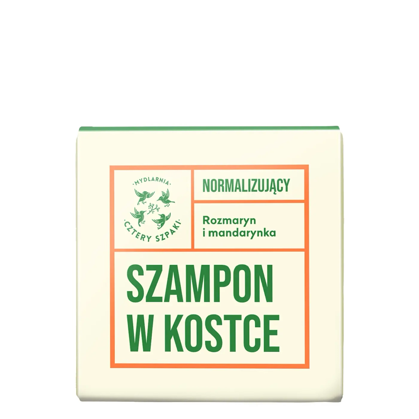 Cztery Szpaki szampon Normalizujący - Rozmaryn Mandarynka do włosów w kostce 75 g