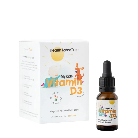 Health Labs Care My Kids Wegańska witamina D3 w kroplach dla dzieci 360 kropli 