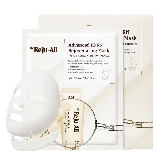 Dr. Reju-All Advanced PDRN Rejuvenating Mask - peptydowa maseczka ujędrniająco-regenerująca zestaw 4szt