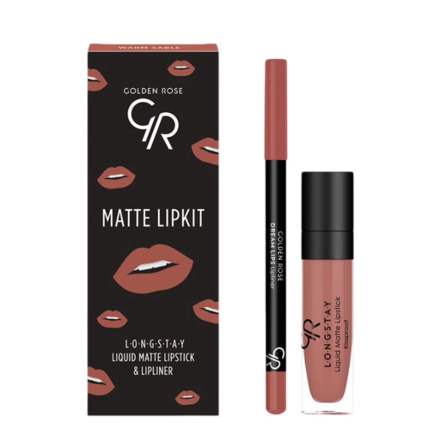 Golden Rose Matte Lipkit Zastaw do Ust Warm Sable