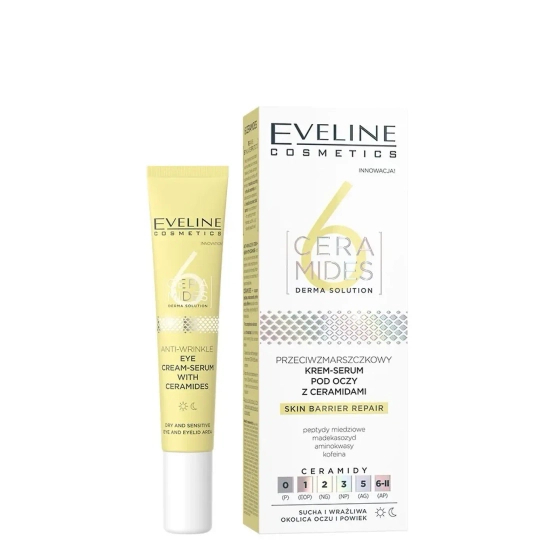 Eveline Cosmetics 6 Ceramides Przeciwzmarszczkowy krem-serum pod oczy z ceramidami 20ml